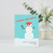 Carte de vacances de Noël Pickleball Humoristique  (Debout devant)