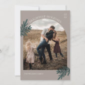 Carte de vacances de Noël Pine Moderne (Devant)