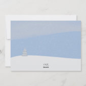 Carte de vacances de Noël plat Whimsical Blue Tree (Dos)