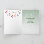 Carte de vacances de Noël polonais Tree Snowouses (Intérieur)