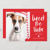 Carte de vacances de Noël pour animaux de compagni (Devant / Derrière)
