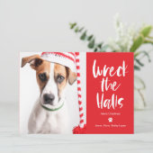 Carte de vacances de Noël pour animaux de compagni (Debout devant)