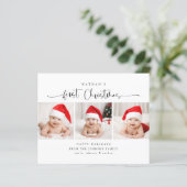 Carte de vacances de Noël pour bébé budget (Debout devant)