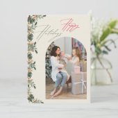 Carte de vacances de Noël pour photo de famille av (Debout devant)