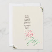 Carte de vacances de Noël pour photo de famille av (Dos)