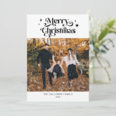 Carte de vacances de Noël Retro (Debout devant)