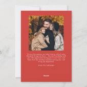 Carte de vacances de Noël rouge rétro (Dos)