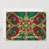 Carte de vacances de Noël rouge vert (Devant)