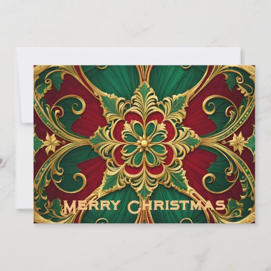 Carte de vacances de Noël rouge vert (Devant)