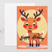 Carte de vacances de Noël Rudolph (Devant / Derrière)