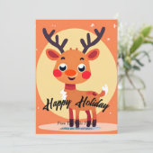 Carte de vacances de Noël Rudolph (Debout devant)