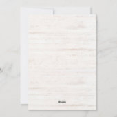 Carte de vacances de Noël rustique avec voeux (Dos)