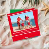 Carte de vacances de Noël Santa à la plage