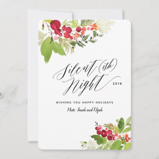 Carte de vacances de Noël Silent (ish) (Devant)