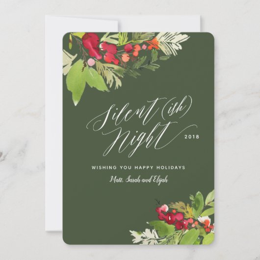 Carte de vacances de Noël Silent (ish) (Devant)