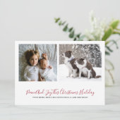 Carte de vacances de Noël simple 2 photos (Debout devant)