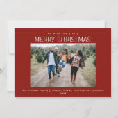 Carte de vacances de Noël simple et élégante (Devant)