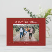 Carte de vacances de Noël simple et élégante (Debout devant)