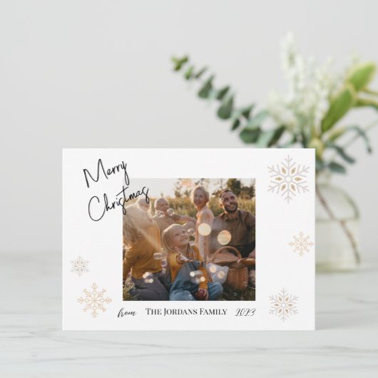 Carte de vacances de Noël Snowfall (Debout devant)