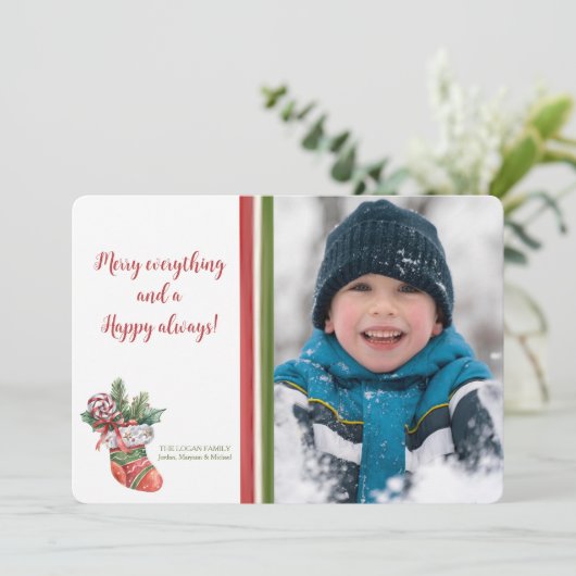 Carte de vacances de Noël Stocker (Debout devant)