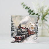 Carte de vacances de Noël Train Flat (Debout devant)