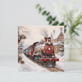 Carte de vacances de Noël Train Flat (Debout devant)