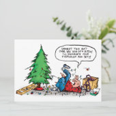 Carte de vacances de Noël Tree Fight (Debout devant)