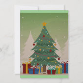 Carte de vacances de Noël Tree Flat (Dos)