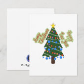 Carte de vacances de Noël Tree Flat (Devant / Derrière)