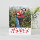 Carte de vacances de Noël très joyeux (Debout devant)
