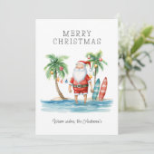 Carte de vacances de Noël Tropical (Debout devant)