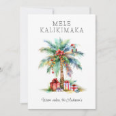 Carte de vacances de Noël Tropical (Devant)