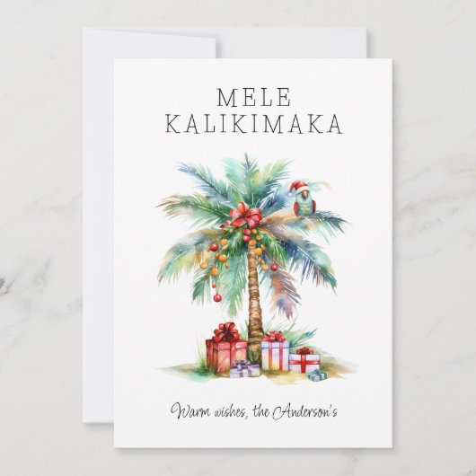 Carte de vacances de Noël Tropical (Devant)