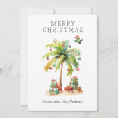 Carte de vacances de Noël Tropical (Devant)