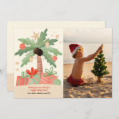 Carte de vacances de Noël Tropical (Devant / Derrière)