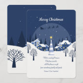 Carte de vacances de Noël Village (Devant / Derrière)