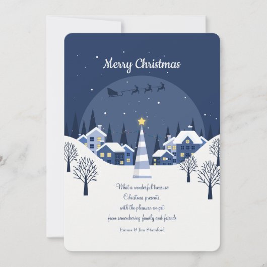 Carte de vacances de Noël Village (Devant)