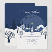 Carte de vacances de Noël Village (Devant / Derrière)
