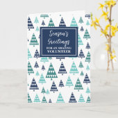 Carte de vacances de Noël volontaire Arbres modern (Fleur jaune)