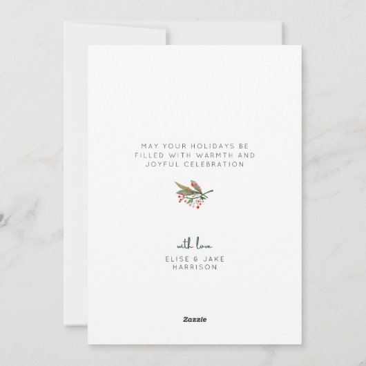 Carte de vacances de Noël Watercolor (Dos)