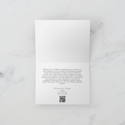 Carte de vacances de Noël Wreath QR Code (Intérieur)