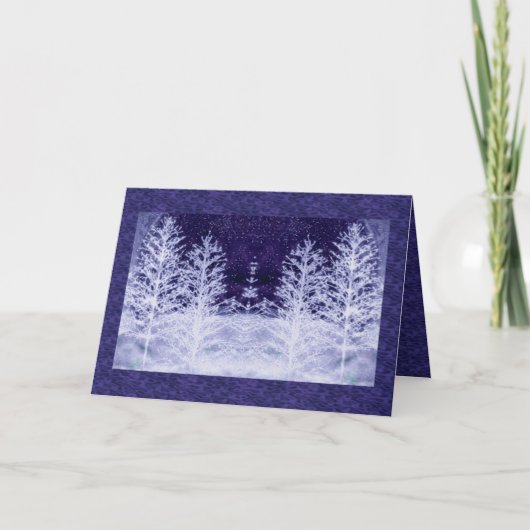 Carte de vacances de nuit d'hiver (Devant)