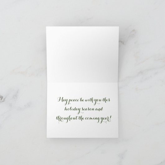 Carte de vacances de paix (Intérieur)