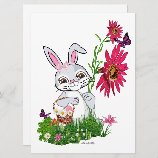 Carte de vacances de Pâques (Devant / Derrière)