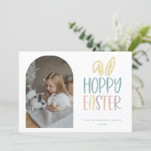 Carte de vacances de Pâques Hoppy (Debout devant)