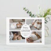 Carte de vacances de Pâques Hoppy. Arrière - plan  (Debout devant)