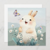 Carte de vacances de Pâques mignonne (Devant / Derrière)