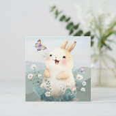 Carte de vacances de Pâques mignonne (Debout devant)