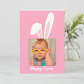 Carte de vacances de Pâques personnalisée avec pho (Debout devant)