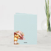 Carte de vacances de Pâques pliée avec bébés anima (Dos)